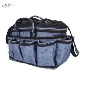 Sac de pansage QHP Collection SS26 Bleu Gris Misty Blue Sellerie Equinoxe Shop