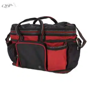 Sac de pansage QHP Collection SS26 Rouge Sunset Red Sellerie Equinoxe Shop Fuveau