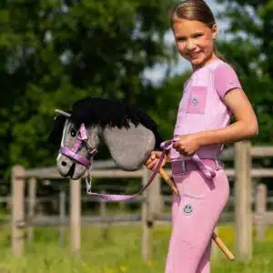 Set Licol et longe pour Hobby Horse smiley QHP Collection SS26 Rose Cheery pink Sellerie Equinoxe Shop