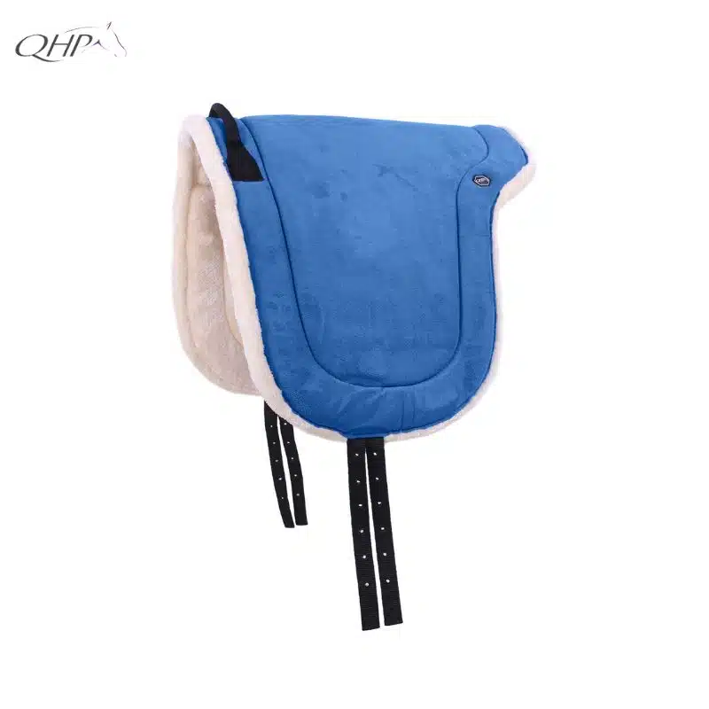 Tapis de monte à cru bleu ciel QHP Sellerie Equinoxe Shop Fuveau