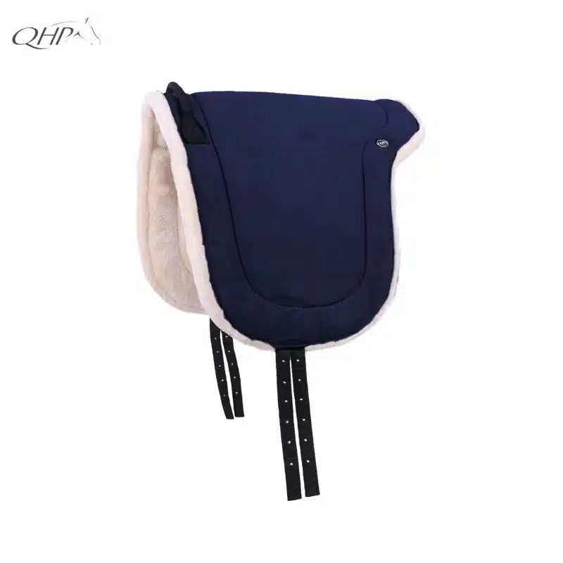 Tapis de monte à cru bleu marine QHP Sellerie Equinoxe Shop Fuveau