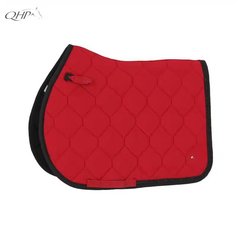 Tapis de selle CSO Oakleigh COLLECTION SUNSET RED ROUGE reference 3246 QHP SS26 Sellerie Equinoxe Shop Fuveau