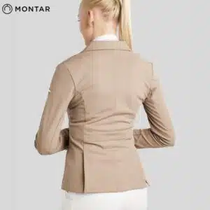 Veste de concours MoEverlisa Dos COMB2630 Dame taupe SS26 MONTAR Sellerie Equinoxe Shop Fuveau