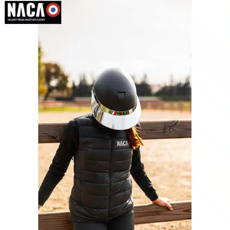 Visière NACA XL irisée argent Sellerie Equinoxe Shop Fuveau