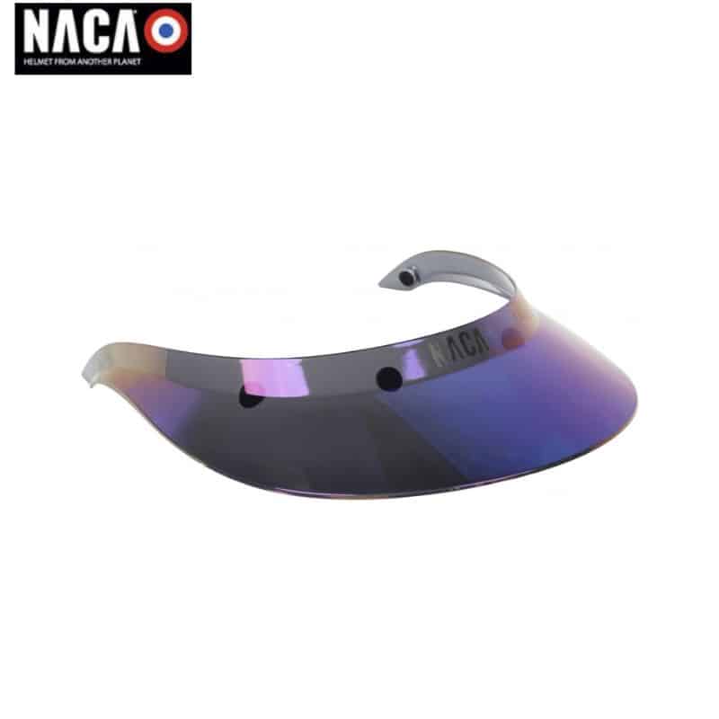 Visière NACA XL irisée bleu Sellerie Equinoxe Shop Fuveau