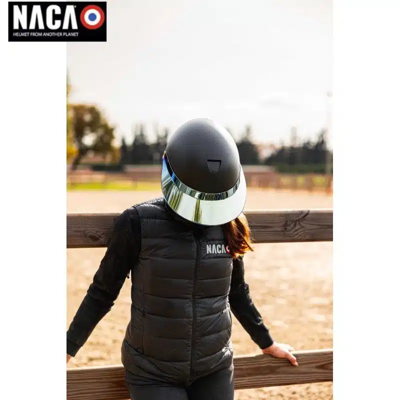 Visière NACA XL irisée doré Sellerie Equinoxe Shop Fuveau