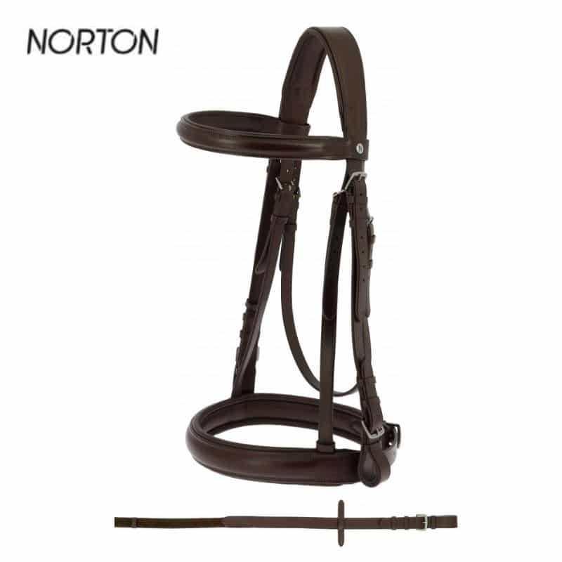 Bridon et rênes sangles NORTON PRO cheval de trait havane CHEVAl 301997018 Sellerie Equinoxe Shop Fuveau