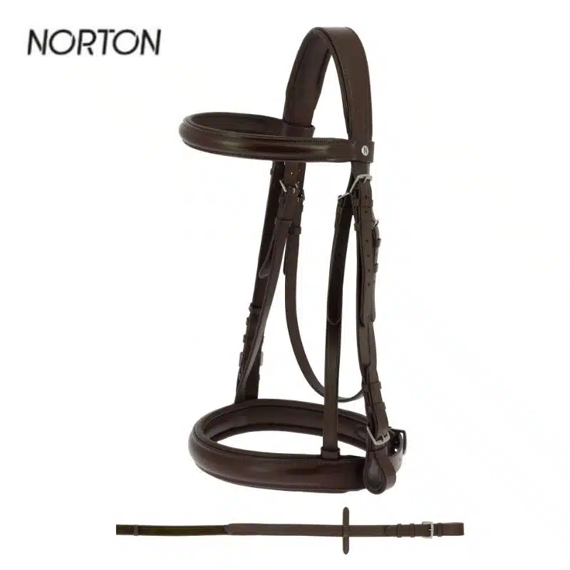 Bridon et rênes sangles NORTON PRO cheval de trait havane CHEVAl 301997018 Sellerie Equinoxe Shop Fuveau