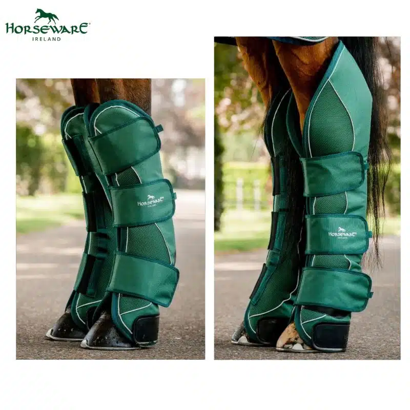 Guêtres de Transport Signature Horseware vert Sellerie Equinoxe Shop