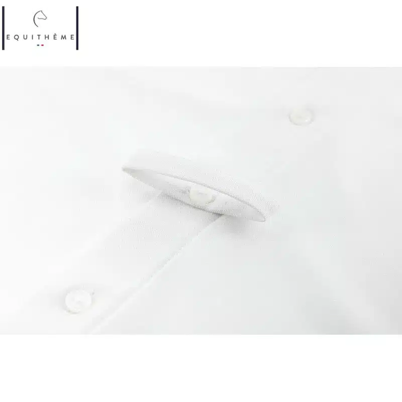 Chemise de concours EQUITHÈME Ek Milan Homme blanche 9621140 détail cravate Sellerie Equinoxe Shop Fuveau