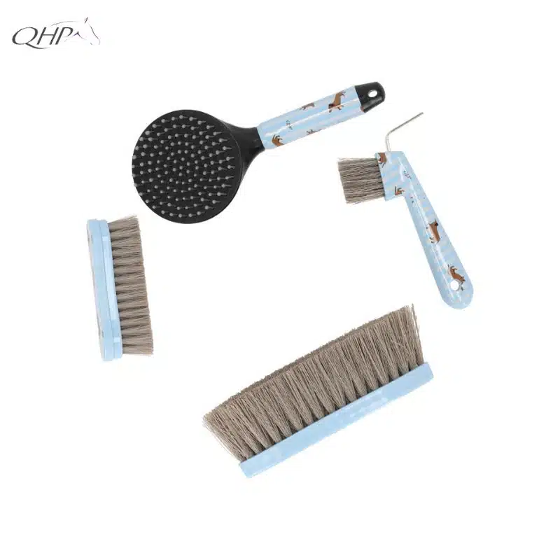 Coffret de pansage Collection SS26 Stable buddy Dachshund Teckel QHP 5690 Sellerie Equinoxe Shop