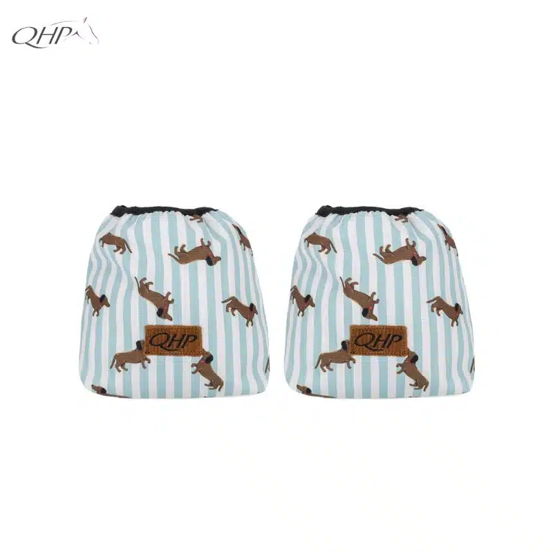 Couvre étriers Collection SS26 Stable buddy Dachshund Teckel QHP 5686 Sellerie Equinoxe Shop