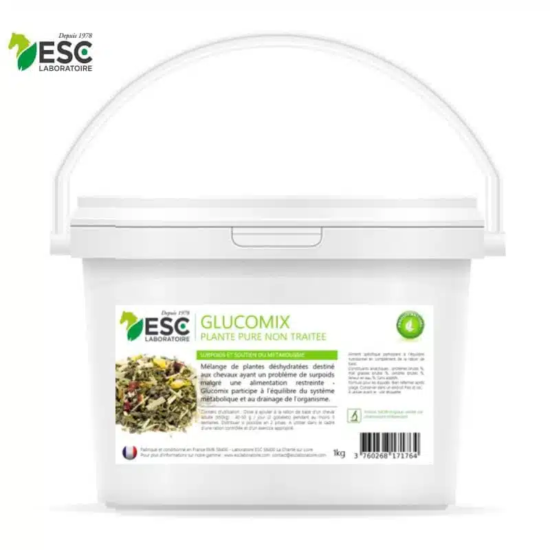 GLUCOMIX ESC LABORATOIRE Problème de poids cheval Sellerie Equinoxe Shop Fuveau