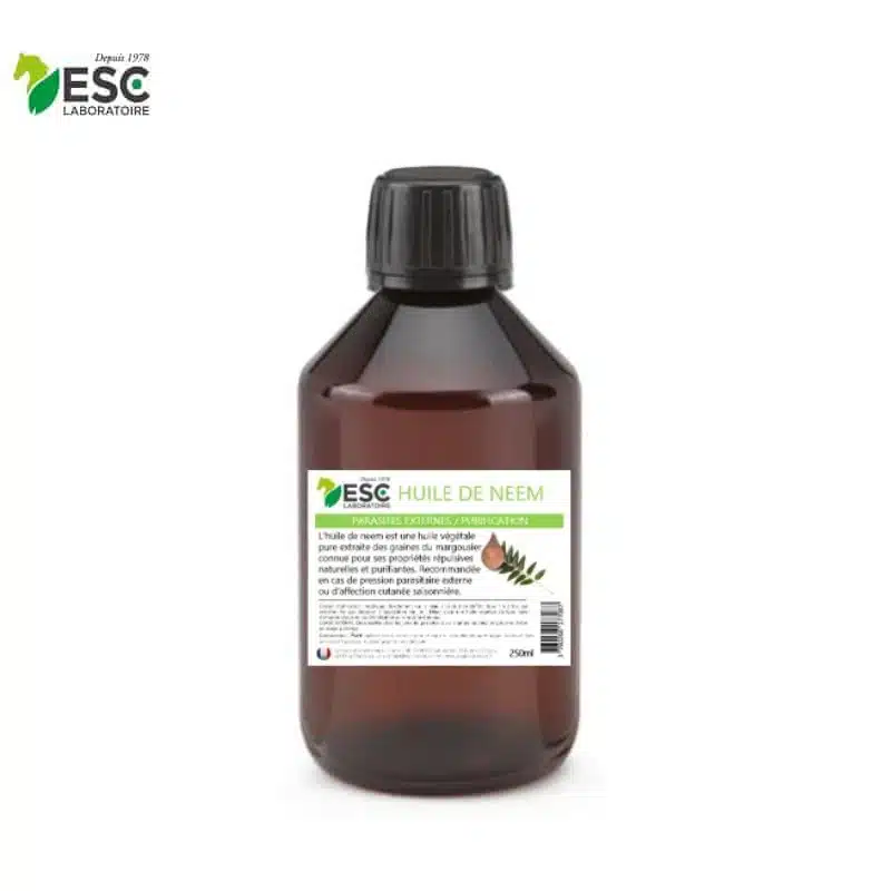 HUILE VEGETALE DE NEEM ESC LABORATOIRE Cheval Parasites externes purification Sellerie Equinoxe Shop Fuveau