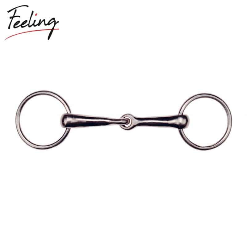 Mors 2 Anneaux FEELING acier nickelé 600009 600010 600131 cheval canon plein 14 mm Sellerie Equinoxe Shop Fuveau
