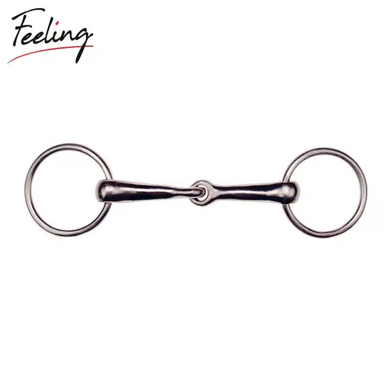 Mors 2 Anneaux FEELING acier nickelé 600009 600010 600131 cheval canon plein 14 mm Sellerie Equinoxe Shop Fuveau