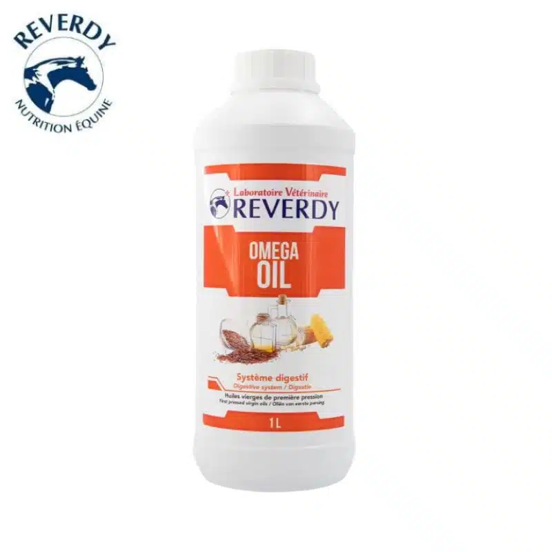 Omega oil Reverdy 1L Huile de lin et de maïs digestion et muscles cheval Sellerie Equinoxe Shop Fuveau