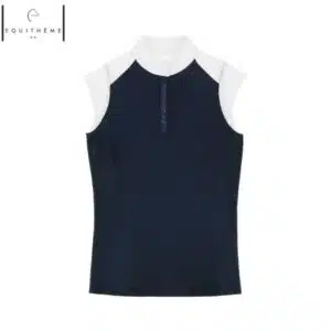 Polo concours sans manches EQUITHÈME EK Judith 962134 marine devant Sellerie Equinoxe Shop Fuveau