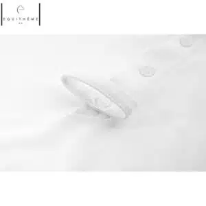 Polo de concours EQUITHÈME Ek Adrien Homme blanc 962115 détail cravate Sellerie Equinoxe Shop Fuveau