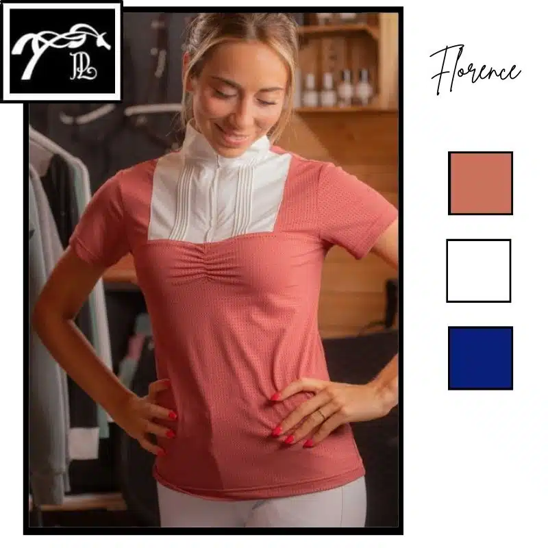 Polo de concours manches courtes Florence Pénélope Store 987924 SS 26 Sellerie Equinoxe Shop Fuveau