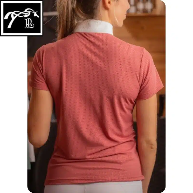 Polo de concours manches courtes Florence Terracotta Pénélope Store 987924 SS 26 Sellerie Equinoxe Shop