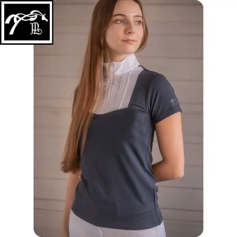 Polo de concours manches courtes Florence marine Pénélope Store 987924 SS 26 Sellerie Equinoxe Shop Fuveau