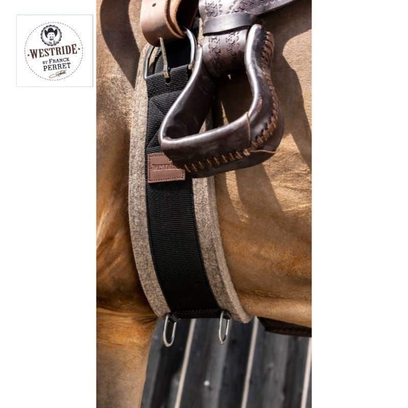 Sangle Westride Feutre 801032 noir Sellerie Equinoxe Shop Fuveau