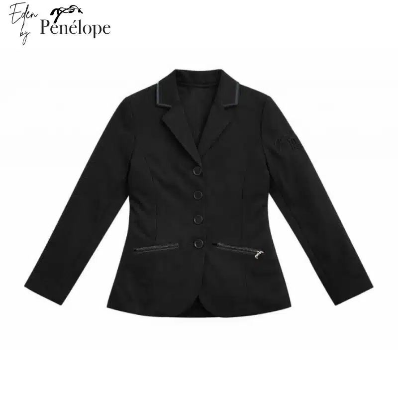 Veste de concours Calistrass noir EDEN BY PENELOPE fille équitation enfant 988815 EDEN BY PENELOPE COLLECTION SELLERIE EQUINOXE SHOP FUVEAU