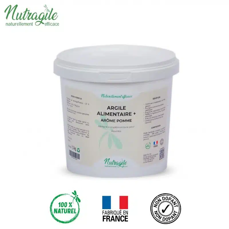 Argile Alimentaire + arôme pomme NUTRAGILE chevaux Sellerie Equinoxe Shop Fuveau