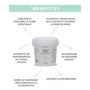 Bénéfices Flore Top Digest NUTRAGILE Pré et probiotique Levures vivantes chevaux Sellerie Equinoxe Shop Bénéfices Flore Top Digest NUTRAGILE Pré et probiotique Levures vivantes chevaux Sellerie Equinoxe Shop