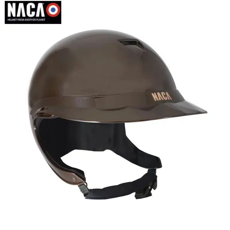 CASQUE D'EQUITATION NACA COMETE CHOCO GLOW VISIERE L EDITION LIMITÉ Sellerie Equinoxe Shop Fuveau