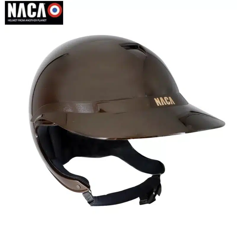 CASQUE D'EQUITATION NACA COMETE CHOCO GLOW VISIERE XL EDITION LIMITÉ Sellerie Equinoxe Shop Fuveau