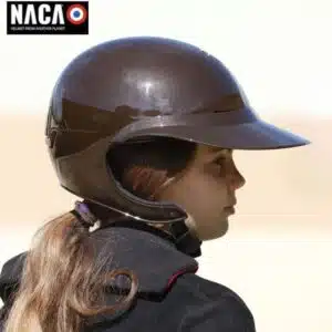 CASQUE D'EQUITATION NACA COMETE CHOCO GLOW VISIERE XL ROSE GOLD EDITION LIMITÉ Sellerie Equinoxe Shop Fuveau