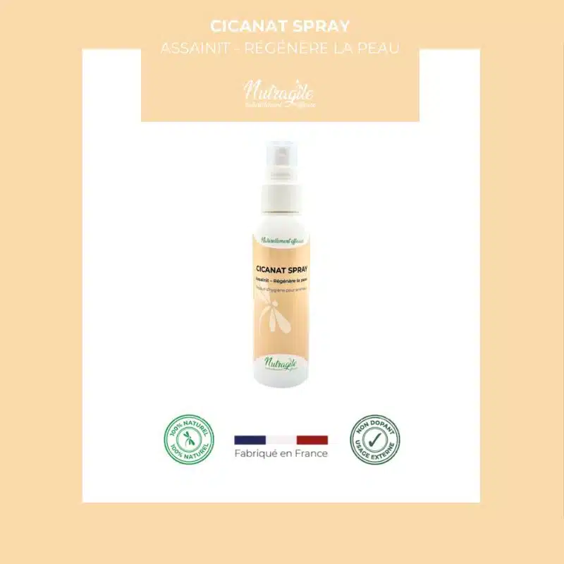 Cicanat Spray NUTRAGILE spray cicatrisant chevaux Sellerie Equinoxe Fuveau