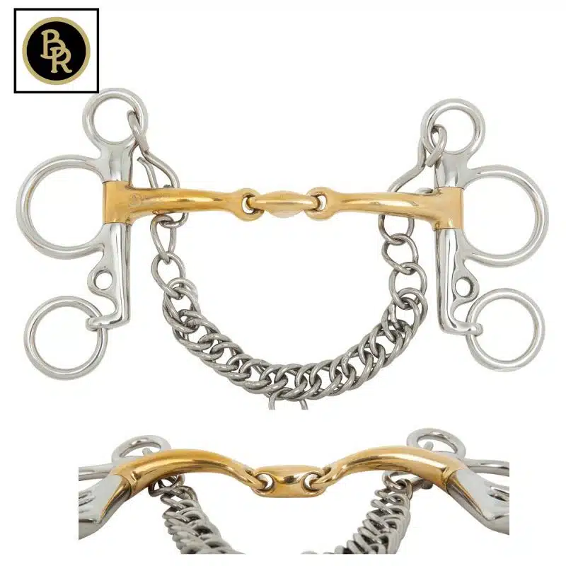 Mors Pelham court double brisure BR Soft Contact 14 mm Shanks 102 mm BR 253055 Sellerie Equinoxe Shop