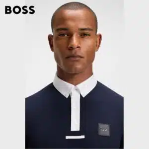 POLO DE CONCOURS MARTY SHOW SHIRT WHITE BOSB7M0402100 HUGO BOSS Homme Equestrian SS6 Sellerie Equinoxe Shop Fuveau
