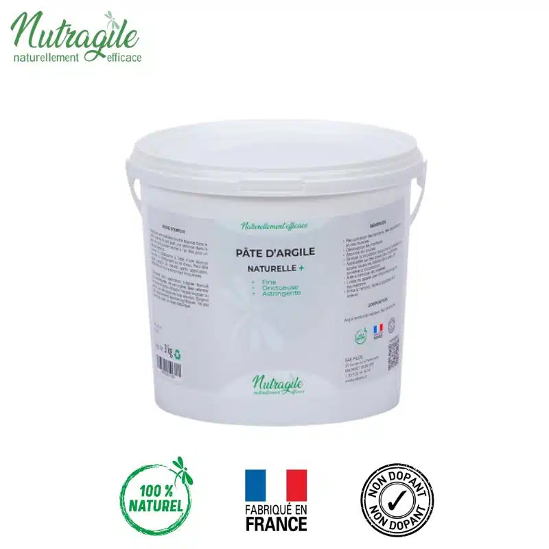 Pâte d'argile naturelle + NUTRAGILE chevaux Sellerie Equinoxe Shop Fuveau