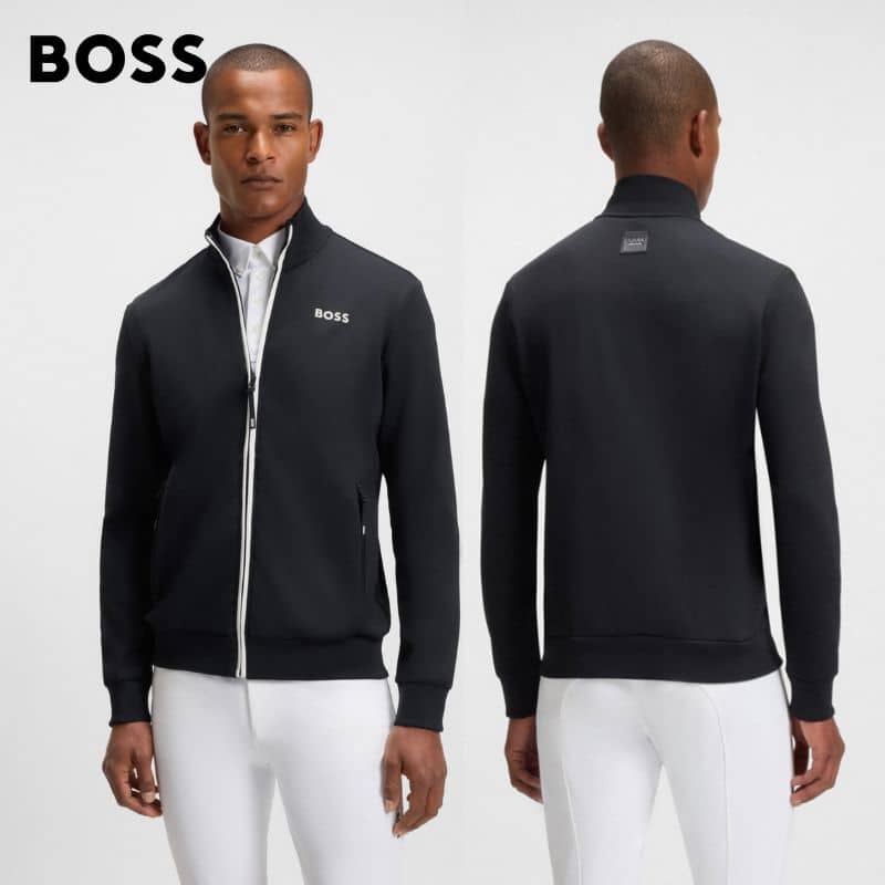 SWEAT ZIPPÉ SAMMY BOSB7M1202404 marine HUGO BOSS EQUESTRIAN SS6 Sellerie Equinoxe Shop Fuveau