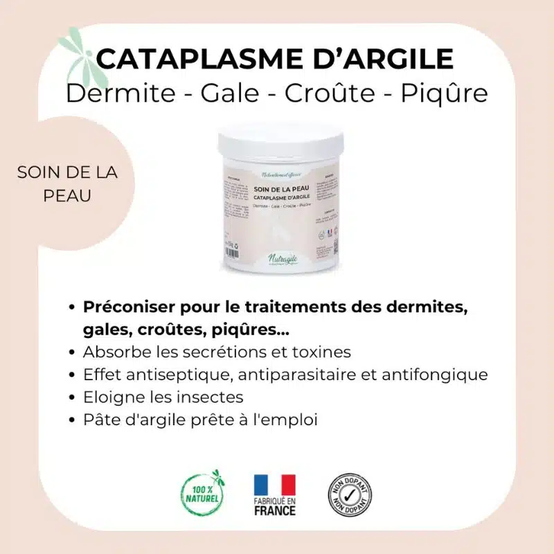 Soin de la Peau Cataplasme d'argile NUTRAGILE chevaux Sellerie Equinoxe