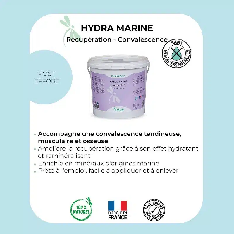 action Pâte d'argile hydra marine récupération convalescence NUTRAGILE pour chevaux Sellerie Equinoxe Shop