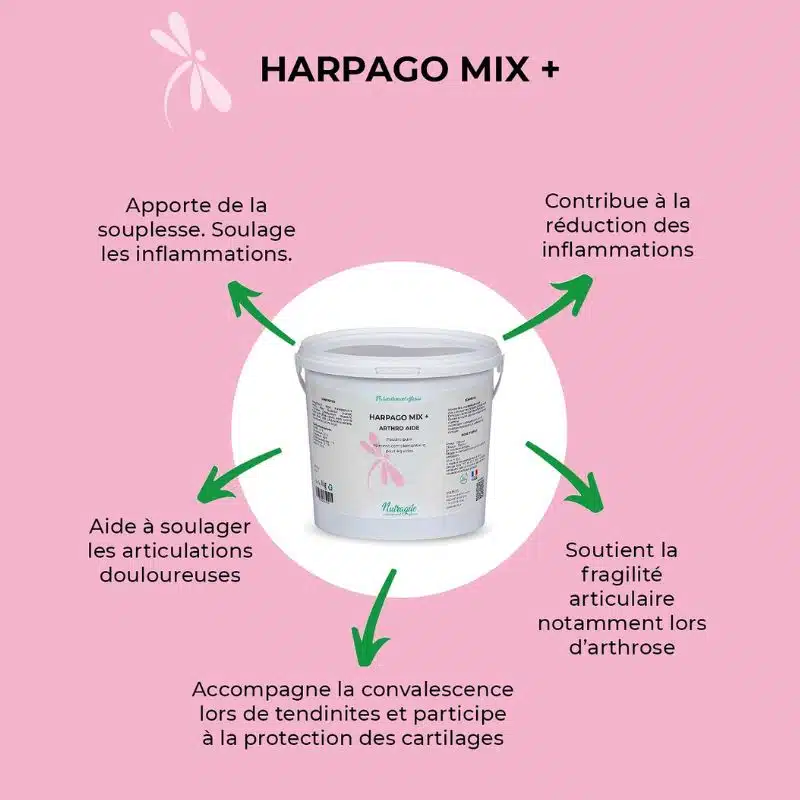 actions HARPGAGO MIX NUTRAGILE arthro aide pour chevaux Sellerie Equinoxe Shop Fuveau