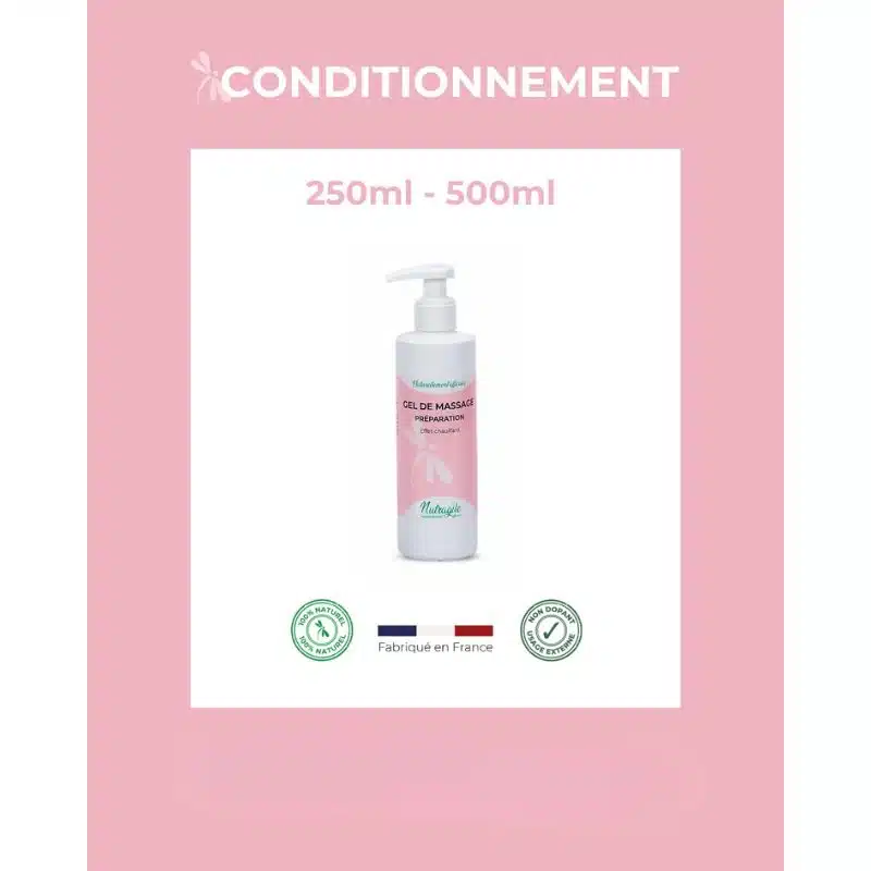 conditionnement gel de massage préparation effet chauffant NUTRAGILE pour chevaux Sellerie Equinoxe