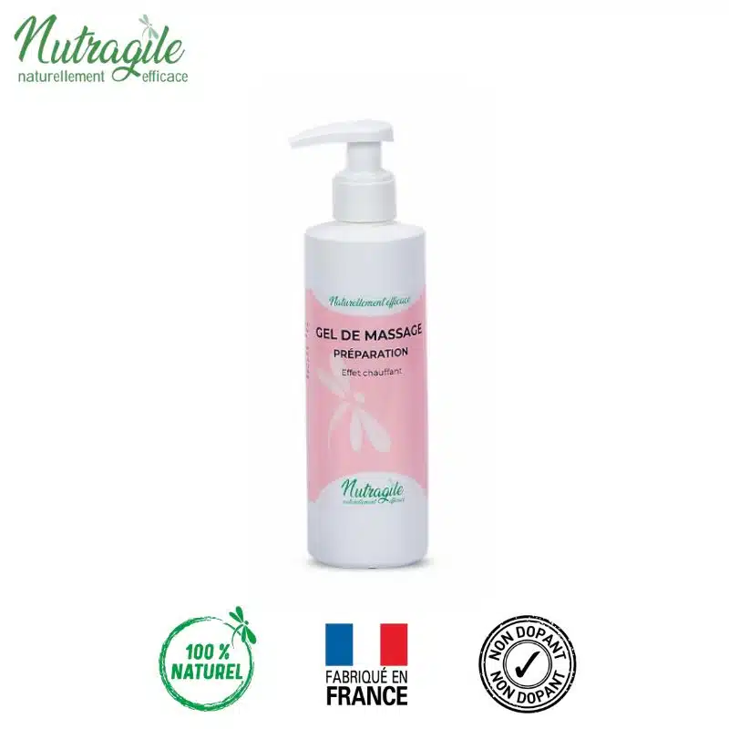 gel de massage préparation effet chauffant NUTRAGILE pour chevaux Sellerie Equinoxe