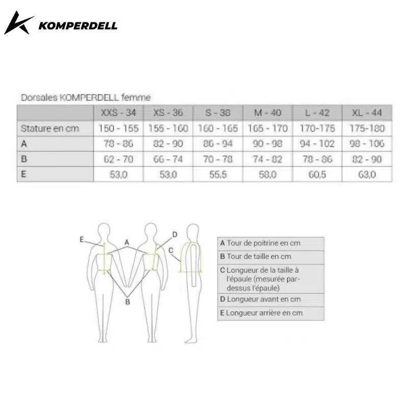taille Dorsale d'equitation komperdell FlexFit femme Sellerie Equinoxe Shop Fuveau