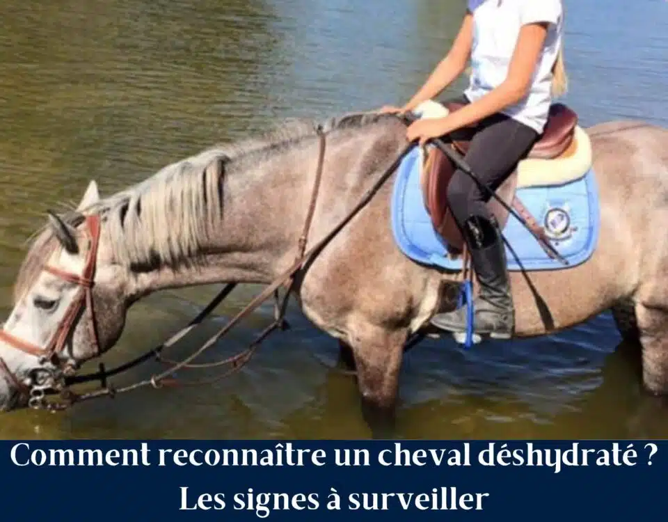 Cheval déshydraté en été buvant de l'eau, conseils pour maintenir une bonne hydratation du cheval