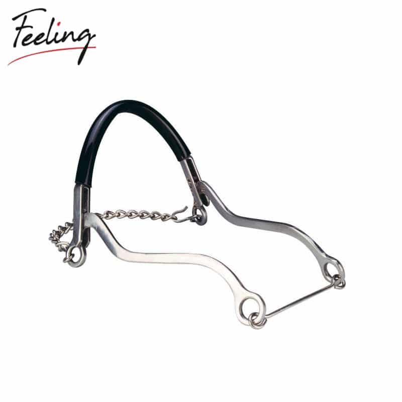 Hackamore FEELING Avec muserolle ronde chaîne recouverte de plastique 607800 Sellerie Equinoxe Shop Fuveau
