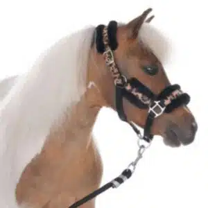 Licol Fur Imprimé Leopard fourrure synthétique poney Sellerie Equinoxe Fuveau