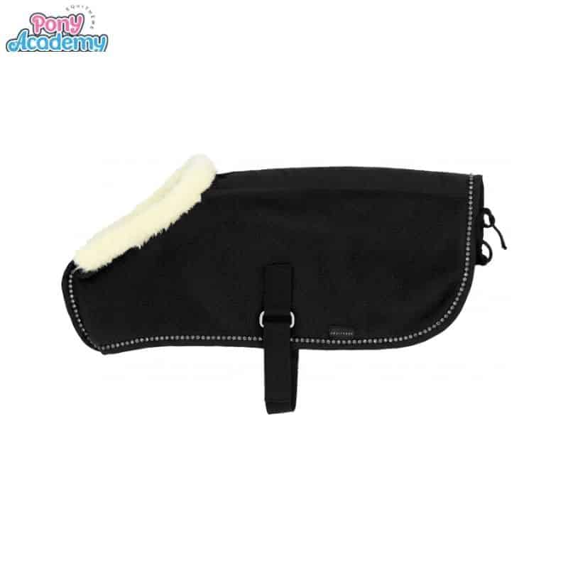Mini-couverture polaire noir à strass PONY ACADEMY 901435002 Sellerie Equinoxe Shop Fuveau