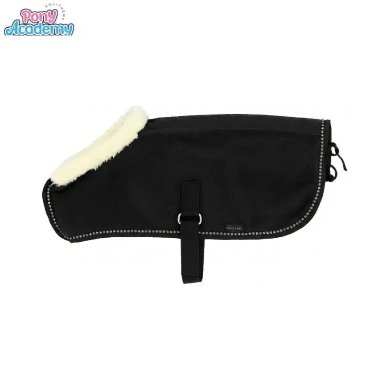 Mini-couverture polaire noir à strass PONY ACADEMY 901435002 Sellerie Equinoxe Shop Fuveau