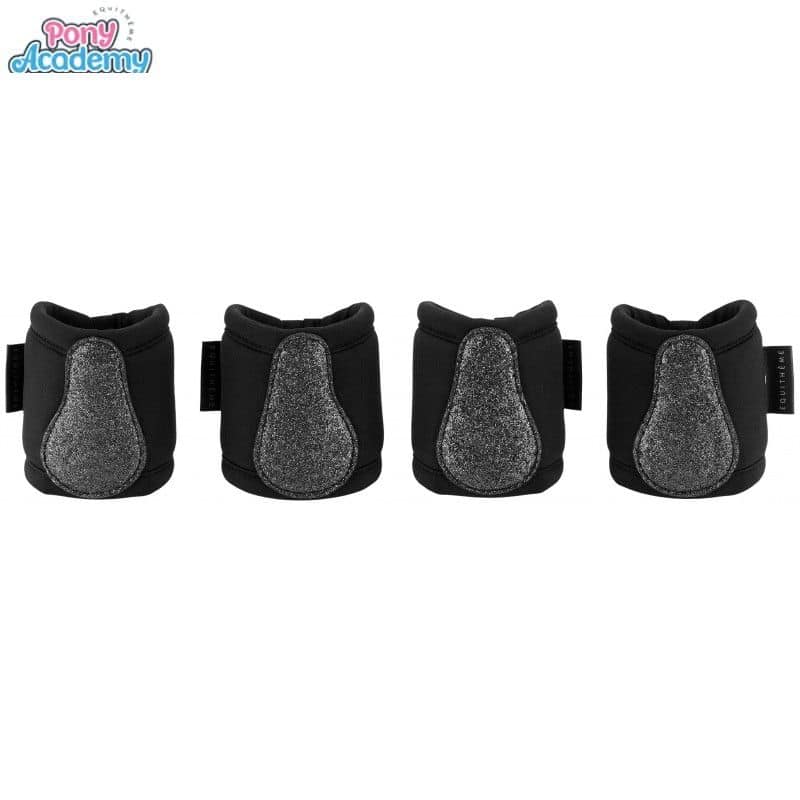 Mini-guêtres et protège-boulets noir paillettes PONY ACADEMY 901434002 Sellerie Equinoxe Shop Fuveau